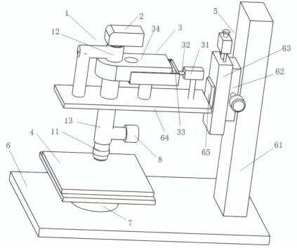 超景深显微镜的光学构造示意图